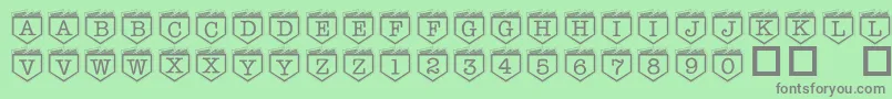 101InMyPocket Font – Gray Fonts on Green Background