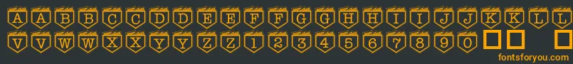 101InMyPocket Font – Orange Fonts on Black Background