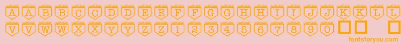 101InMyPocket Font – Orange Fonts on Pink Background