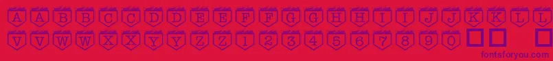 101InMyPocket Font – Purple Fonts on Red Background