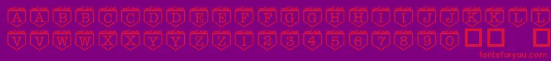 101InMyPocket Font – Red Fonts on Purple Background