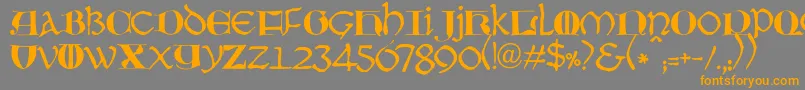 Шрифт JmhMoreneta – оранжевые шрифты на сером фоне
