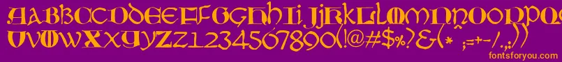 JmhMoreneta Font – Orange Fonts on Purple Background