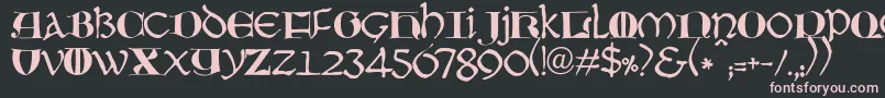 JmhMoreneta Font – Pink Fonts on Black Background