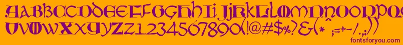 JmhMoreneta Font – Purple Fonts on Orange Background