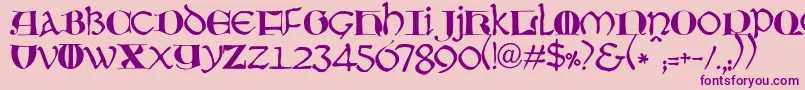 JmhMoreneta Font – Purple Fonts on Pink Background