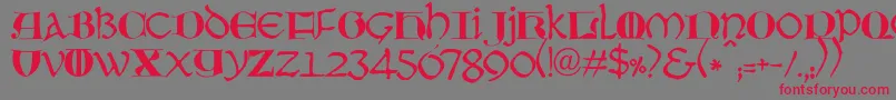 JmhMoreneta Font – Red Fonts on Gray Background