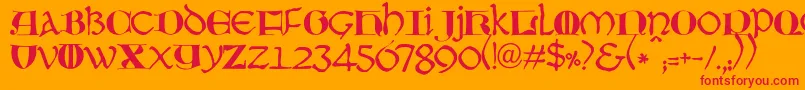 JmhMoreneta Font – Red Fonts on Orange Background