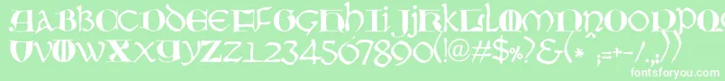 JmhMoreneta Font – White Fonts on Green Background