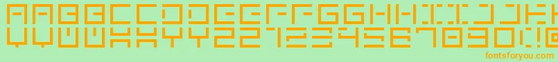 GenownV Font – Orange Fonts on Green Background