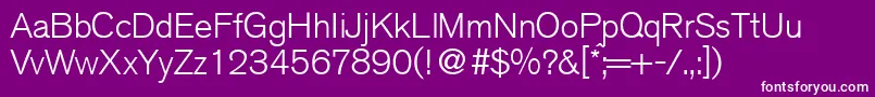 A750SansLightRegular Font – White Fonts on Purple Background