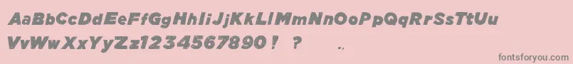 ManhattanHandBoldItalic Font – Gray Fonts on Pink Background