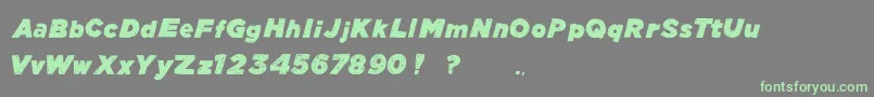 ManhattanHandBoldItalic Font – Green Fonts on Gray Background