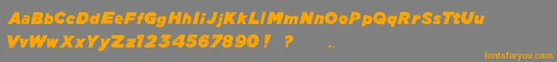 ManhattanHandBoldItalic Font – Orange Fonts on Gray Background