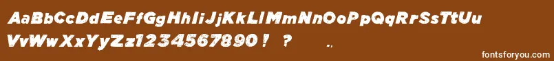 ManhattanHandBoldItalic Font – White Fonts on Brown Background