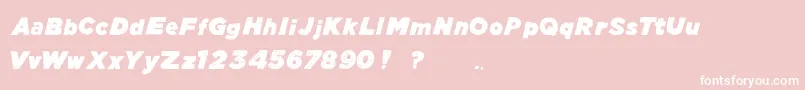 ManhattanHandBoldItalic Font – White Fonts on Pink Background