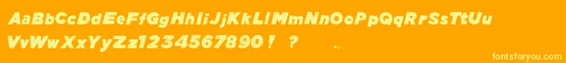 More about ManhattanHandBoldItalic Font ManhattanHandBoldItalic Font – Yellow Fonts on Orange Background