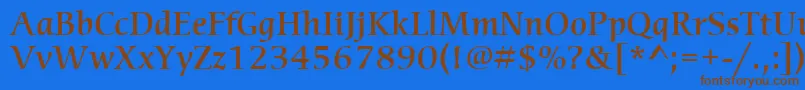 ItcCerigoLtMedium Font – Brown Fonts on Blue Background