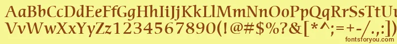 ItcCerigoLtMedium Font – Brown Fonts on Yellow Background