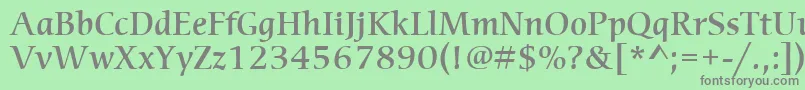 ItcCerigoLtMedium-Schriftart – Graue Schriften auf grünem Hintergrund
