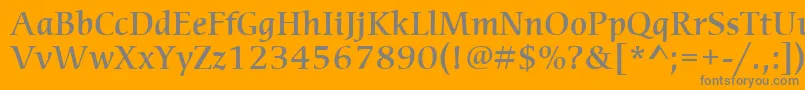 ItcCerigoLtMedium-Schriftart – Graue Schriften auf orangefarbenem Hintergrund