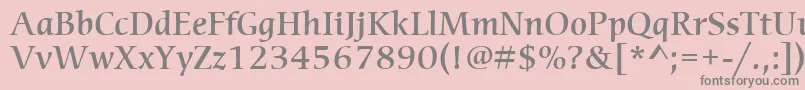 fuente ItcCerigoLtMedium – Fuentes Grises Sobre Fondo Rosa