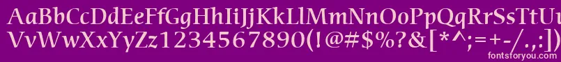 ItcCerigoLtMedium Font – Pink Fonts on Purple Background