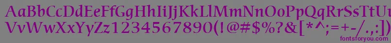 ItcCerigoLtMedium Font – Purple Fonts on Gray Background