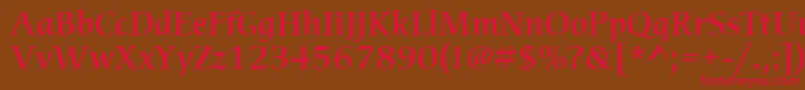 ItcCerigoLtMedium Font – Red Fonts on Brown Background