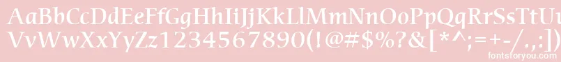 ItcCerigoLtMedium Font – White Fonts on Pink Background