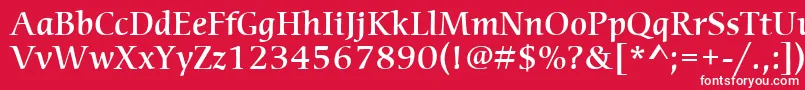 ItcCerigoLtMedium Font – White Fonts on Red Background