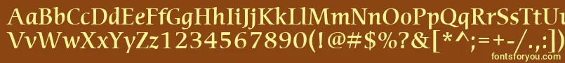 ItcCerigoLtMedium Font – Yellow Fonts on Brown Background