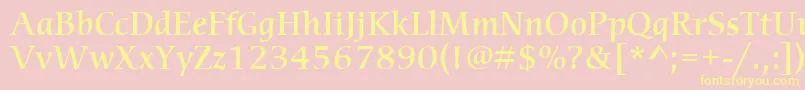 ItcCerigoLtMedium Font – Yellow Fonts on Pink Background