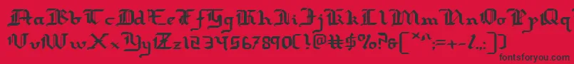 RedcoatExpanded Font – Black Fonts on Red Background