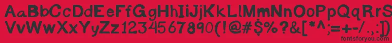 Byronreccon Font – Black Fonts on Red Background