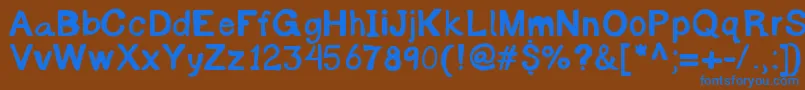 Byronreccon Font – Blue Fonts on Brown Background