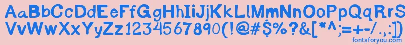 Byronreccon Font – Blue Fonts on Pink Background