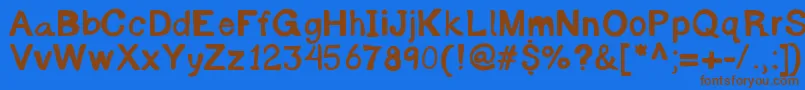 Шрифт Byronreccon – коричневые шрифты на синем фоне
