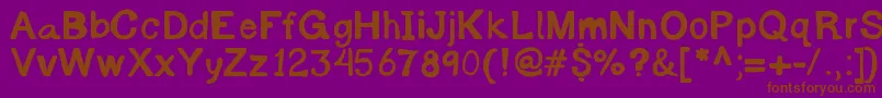 Byronreccon Font – Brown Fonts on Purple Background