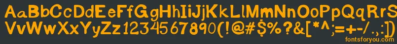 Byronreccon Font – Orange Fonts on Black Background