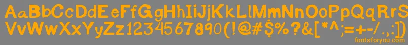 Byronreccon Font – Orange Fonts on Gray Background