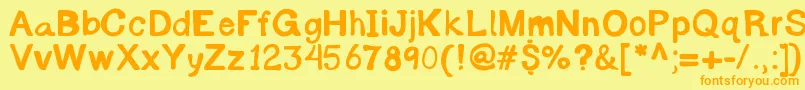 Byronreccon Font – Orange Fonts on Yellow Background