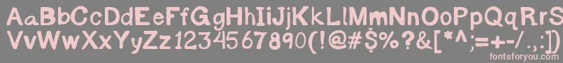 Byronreccon Font – Pink Fonts on Gray Background