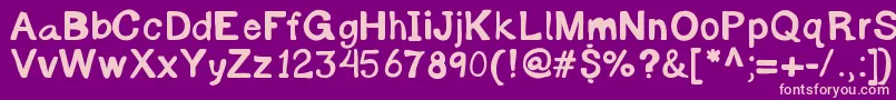 Byronreccon Font – Pink Fonts on Purple Background