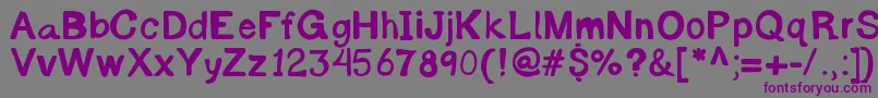 Byronreccon Font – Purple Fonts on Gray Background