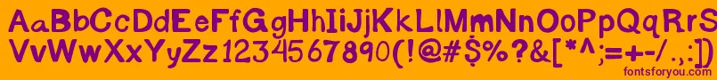 Byronreccon Font – Purple Fonts on Orange Background