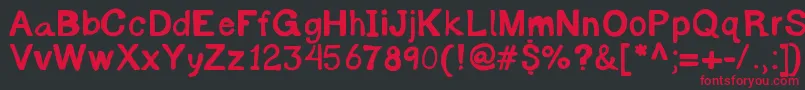 Byronreccon Font – Red Fonts on Black Background