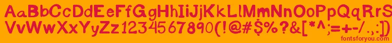 Byronreccon Font – Red Fonts on Orange Background