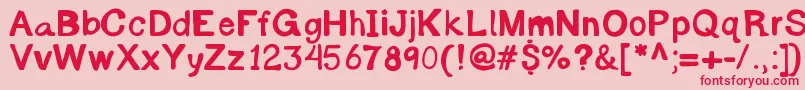 Byronreccon Font – Red Fonts on Pink Background