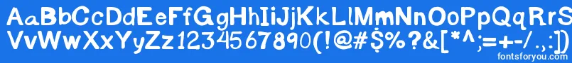 フォントByronreccon – 青い背景に白い文字